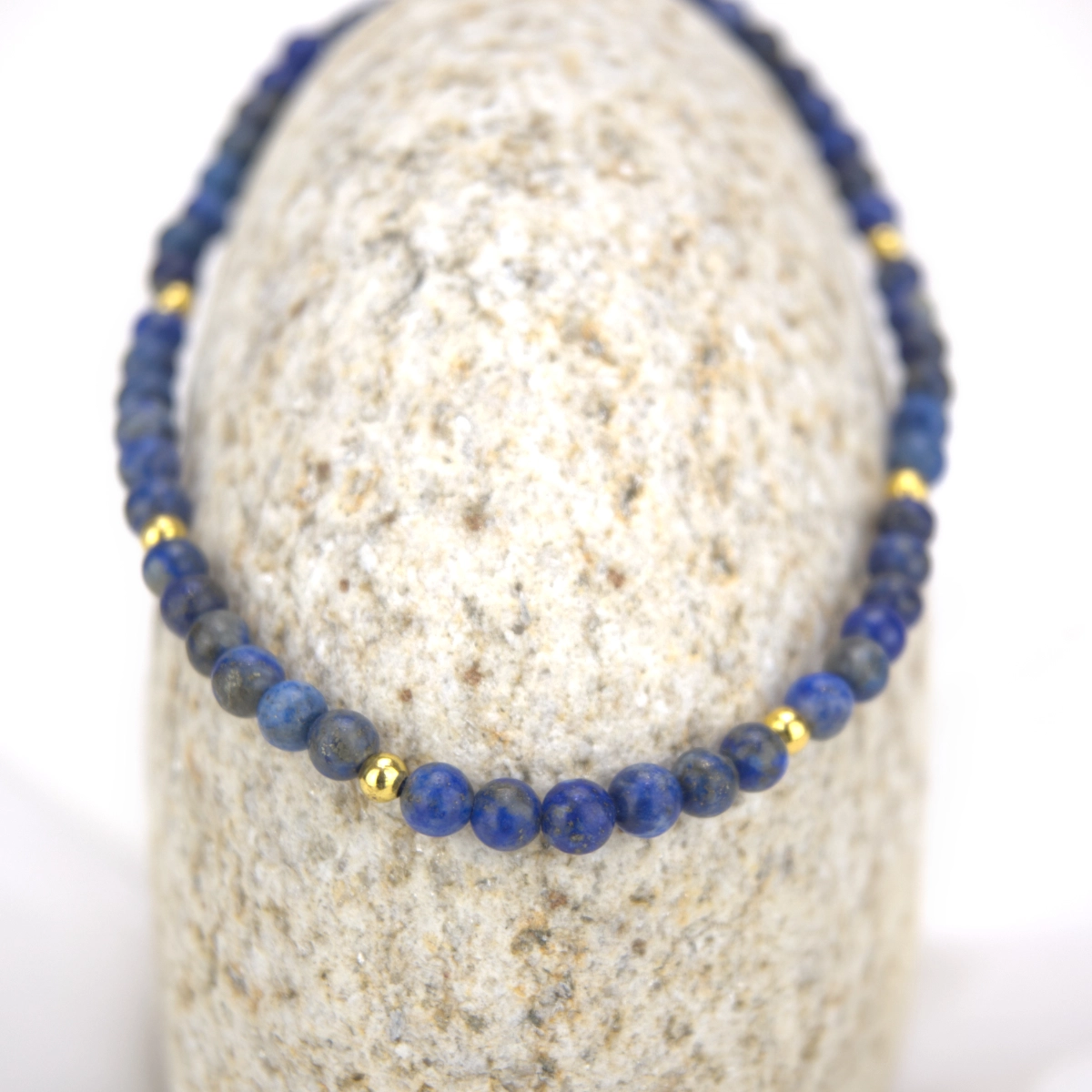 Lapis Lazuli Bead Anklet (4mm)