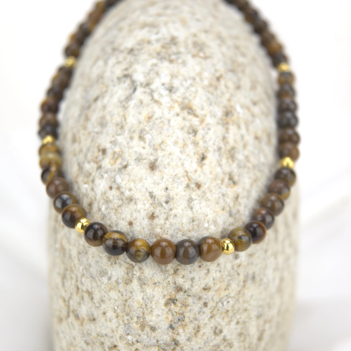 Tiger’s Eye Bead Anklet (4mm)