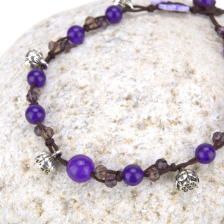 Amethyst Lotus Seed Pot Anklet