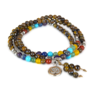 Tiger’s Eye Chakra Aum Mala Necklace