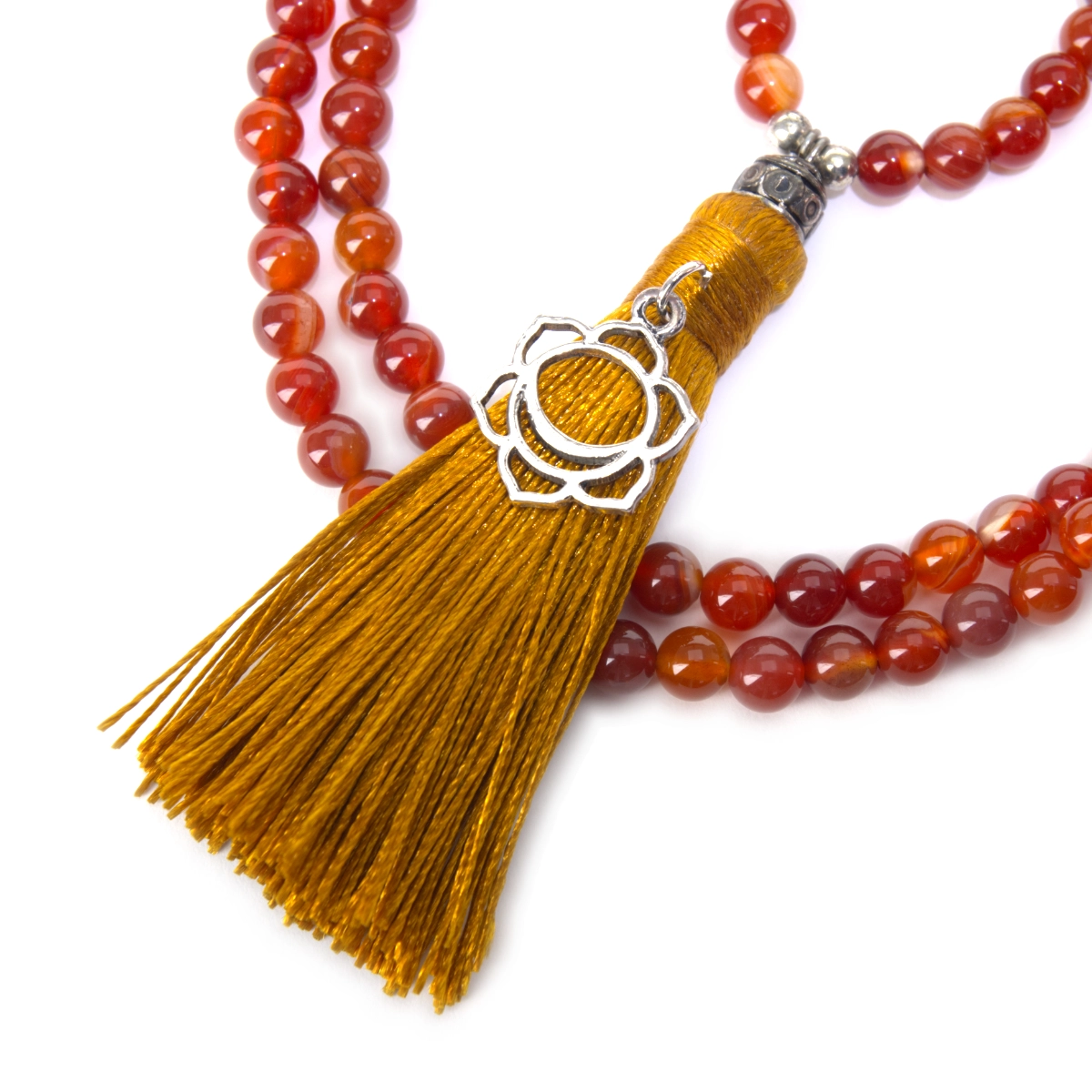 Agate Sacral Chakra Mala Necklace