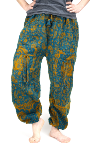 Afghan Winter Aladdin Pants Blue