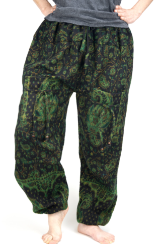 Afghan Winter Aladdin Pants Forest