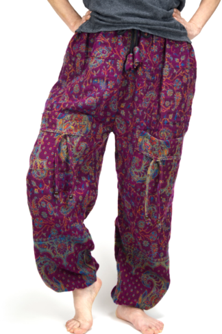 Afghan Winter Aladdin Pants Grape