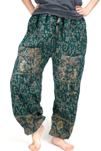Afghan Winter Aladdin Pants Green