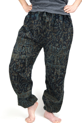 Afghan Winter Aladdin Pants Night Blue