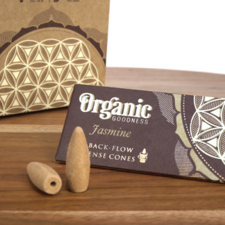 Song of India Organic Jasmine Backflow Incense Cones