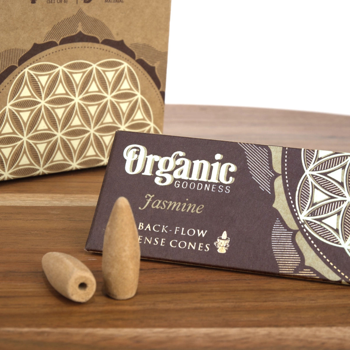 Song of India Organic Jasmine Backflow Incense Cones