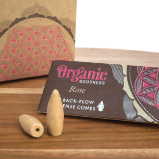 Song of India Organic Rose Backflow Incense Cones