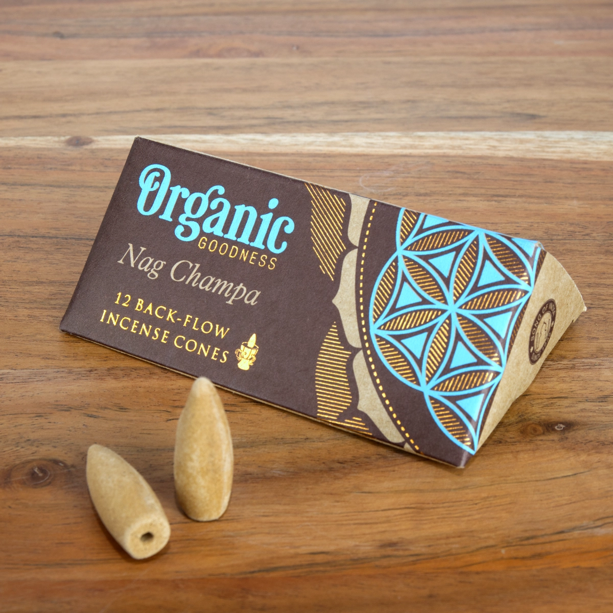 Song of India Organic Nag Champa Backflow Incense Cones