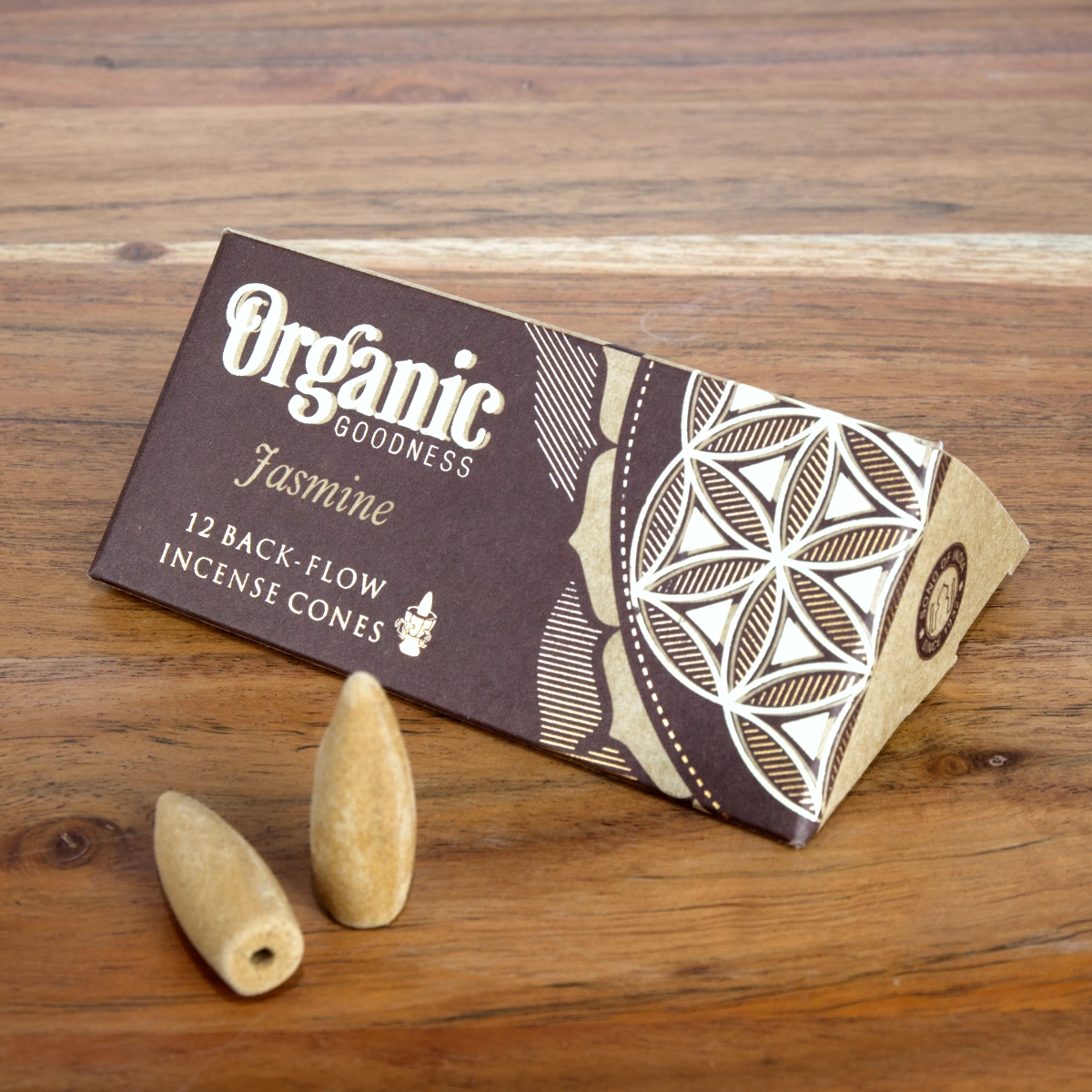 Song of India Organic Jasmine Backflow Incense Cones