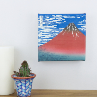 6” Art Canvas- Fine Wind, Clear Morning (Red Fuji) by Katsushika Hokusai