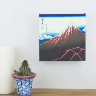 6” Art Canvas- Rainstorm Beneath the Summit (Black Fuji) by Katsushika Hokusai