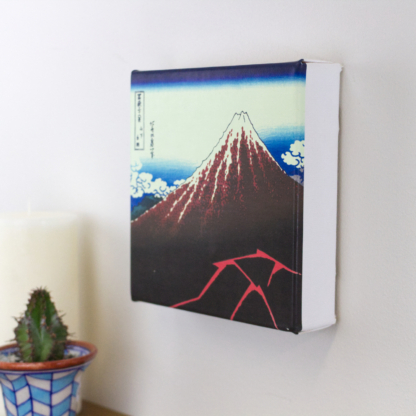 6” Art Canvas- Rainstorm Beneath the Summit (Black Fuji) by Katsushika Hokusai