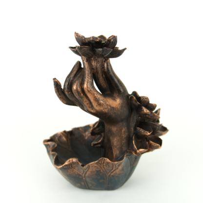 Lotus and Hand Backflow Incense Burner