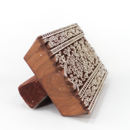 Woodblock Stamp Flower Square