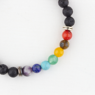 Lava Stone Chakra Power Stone Bracelet