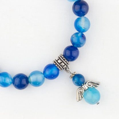 Blue Banded Agate Power Stone Bracelet