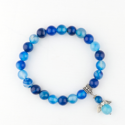 Blue Banded Agate Power Stone Bracelet