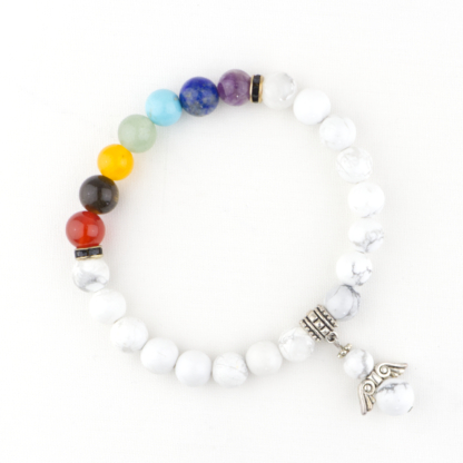 Howlite Chakra Power Stone Bracelet