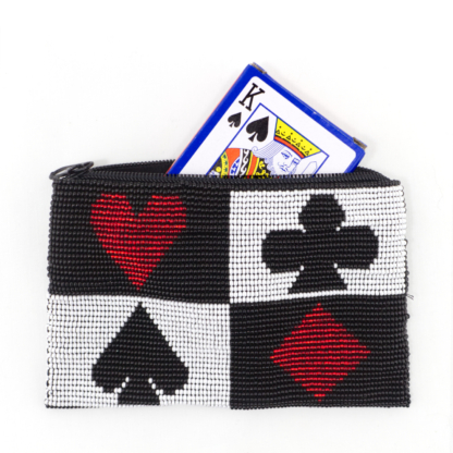 Guatemalan Beads Craft Playing Card Suit Pouch