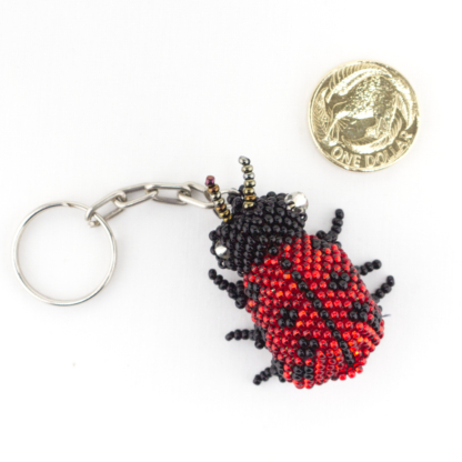 Beaded Ladybird Keychain