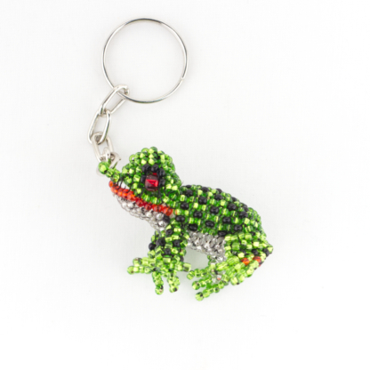 Beaded Frog Keychain