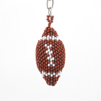 Beaded Rugby Ball Keychain