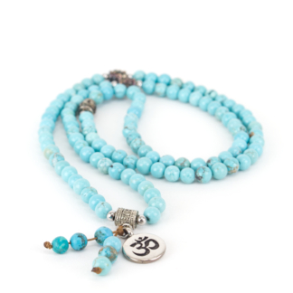 Turquoise (Howlite) Mala Necklace