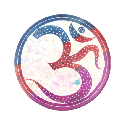 Aum Soapstone Disk Incense Holder