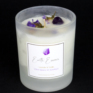Lavender Vanilla Crystal Soy Wax Candle