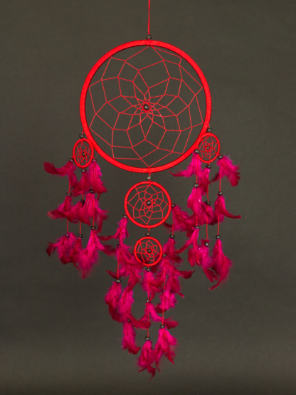 Dreamcatcher Plain Red 22cm