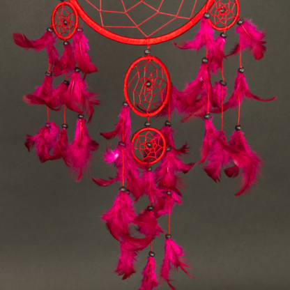 Dreamcatcher Plain Red 22cm