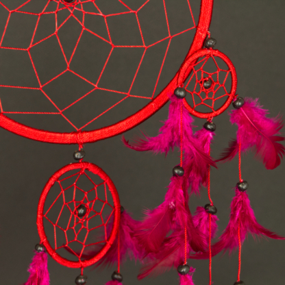 Dreamcatcher Plain Red 22cm