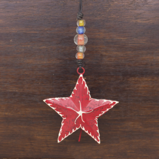 Christmas Ornament Red Star Bell