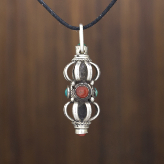 Silver Gemstone Tibetan Vajra