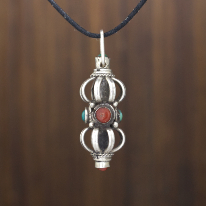 Silver Gemstone Tibetan Vajra