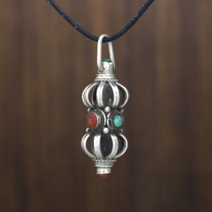 Silver Gemstone Tibetan Vajra