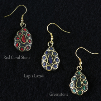 Gemstone Mosaic Earrings
