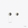 Yin Yang Silver Earrings - Large