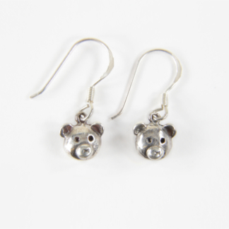 Teddy Head Silver Earrings