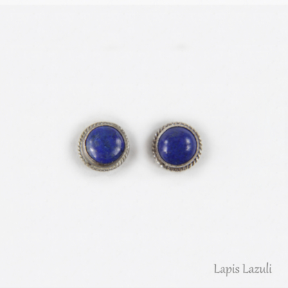 Antique Silver Natural Gemstone - Lapis Lazuli