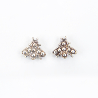 Money Bee Silver Earrings