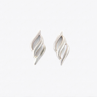 Long Leaf Silver Earrings