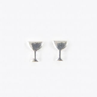 Toast with cocktail Silver Earrings