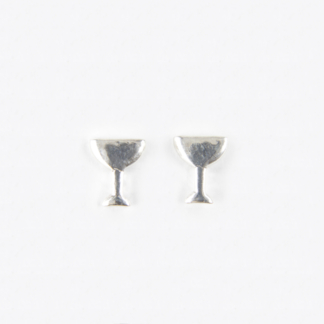 Toast with cocktail Silver Earrings
