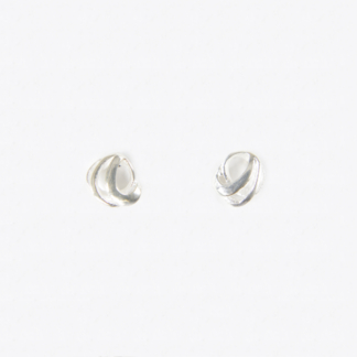 Swirling Circle Silver Earrings