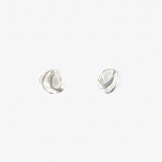 Swirling Circle Silver Earrings