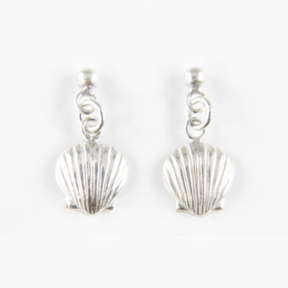 Silver Scallop Shell Earrings