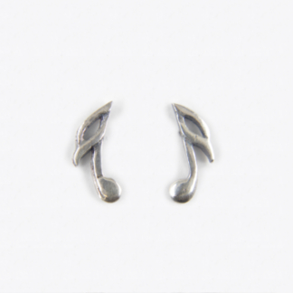 Sixteenth Note Silver Earrings